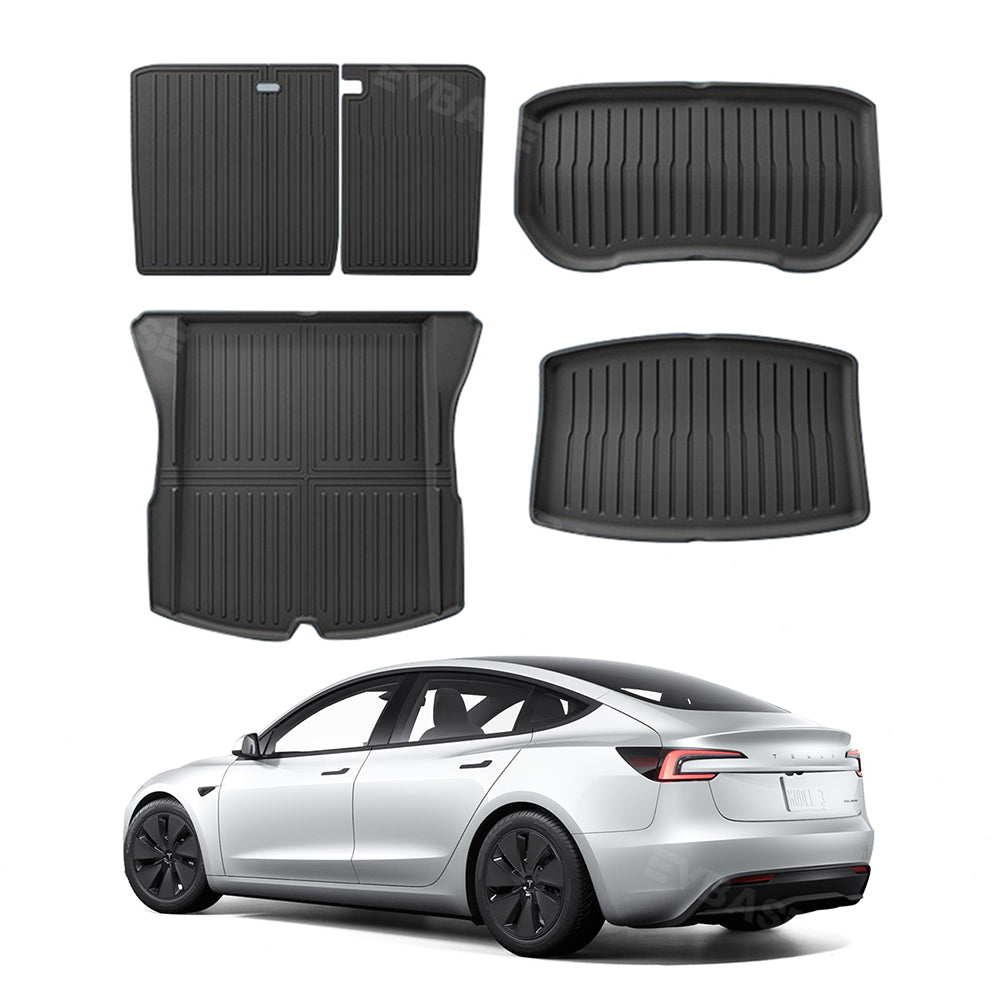 Rear Display Frame In Tumbled Leather for Tesla Model 3 Highland