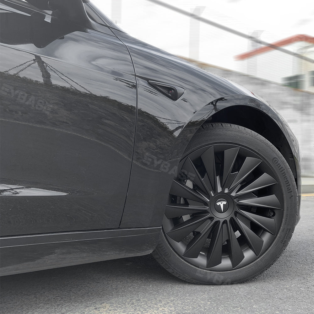 Model 3 Highland Wheels Covers Hub Caps Matte Black 18inch for Tesla Exterior Accessories EVBASE