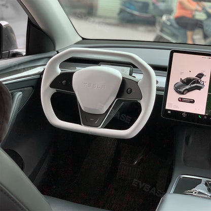 EVBASE Tesla Model 3 Y Yoke Steering Wheel Inspired By Cybertruck Style