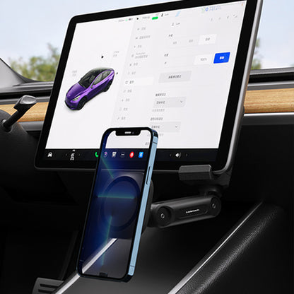 Tesla Model 3 Y 2-in-1 Gravity Lock Phone Mount Under Screen Tesla Accessories