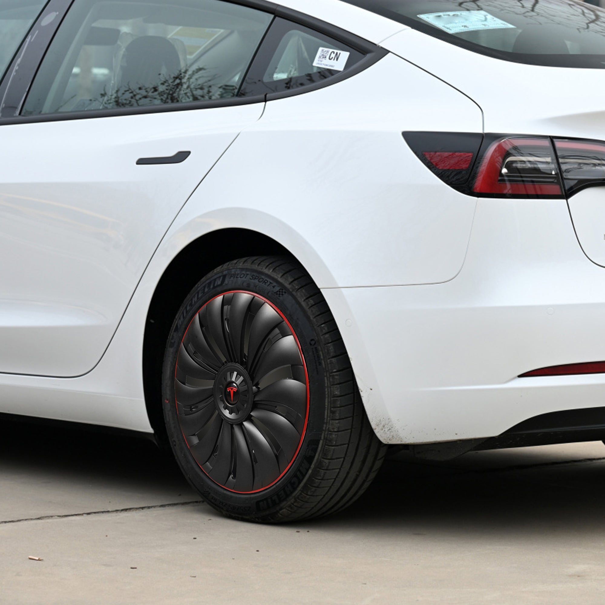 Tesla Redline Wheel Caps Model Y Überturbine Wheel Covers 19 inch Matte 4PCS for Gemini Wheels