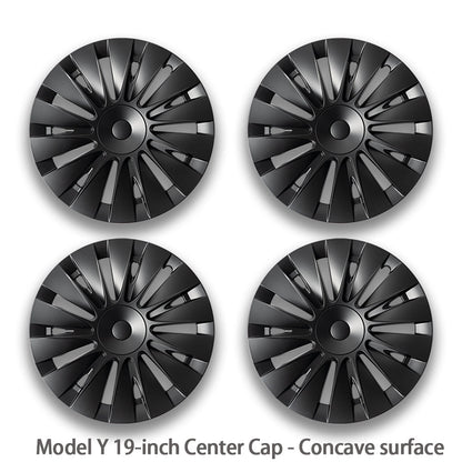 Tesla Wheel Covers Model Y Induction Wheel Caps for 19 inch Gemini Wheels 4PCS Matte Model Y Accessories