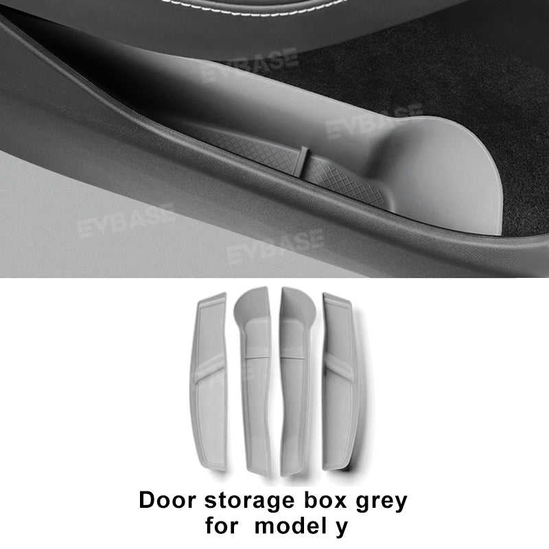 Tesla Model 3 Y X S Door Storage Box TPE Organizer Tray Waterproof Door Side Protector