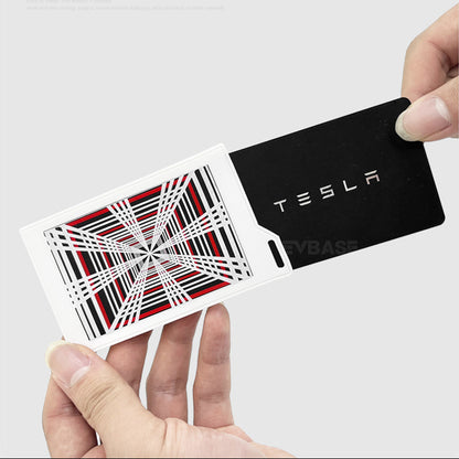 Cybertruck Style Key Card holder for Model 3/Y/X/S Inspired by Cybertruck Plaid Style