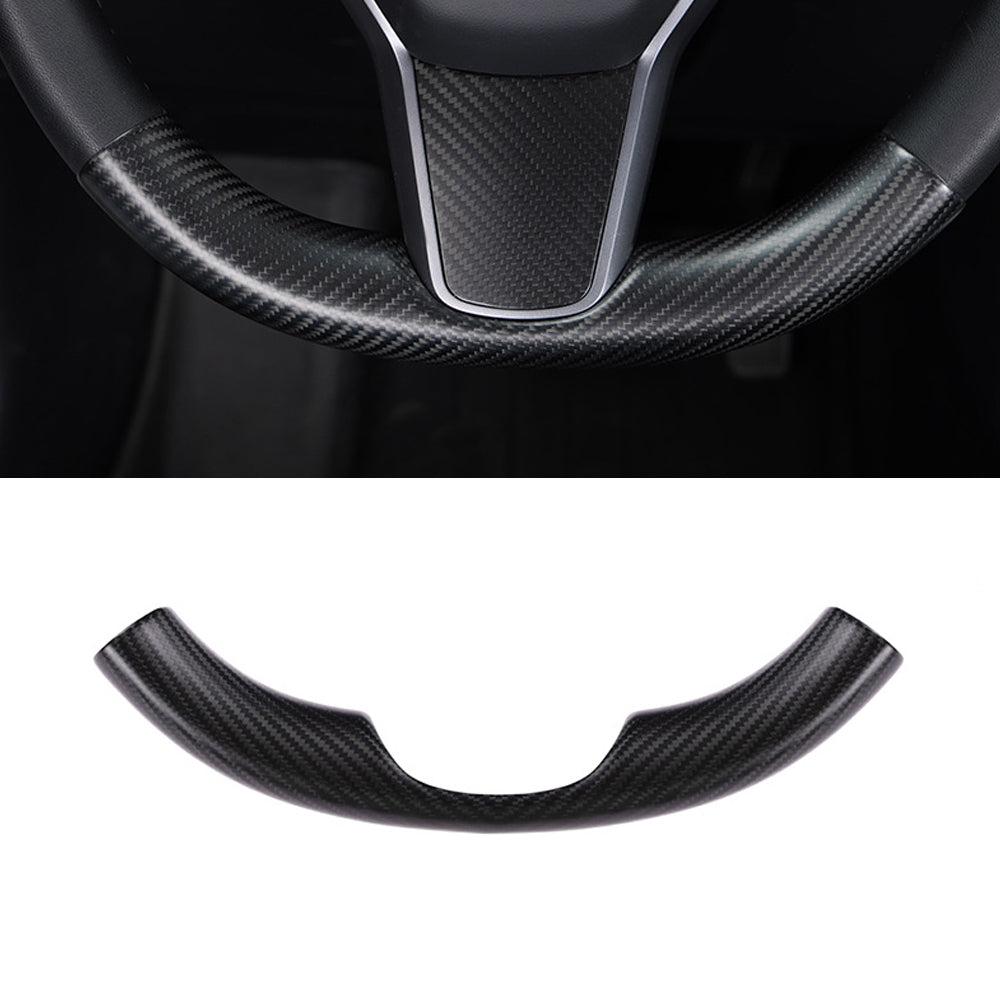 Tesla Model Y 3 Real Carbon Fiber Interior Accessories Steering Wheel Center Console Model 3 (2017-2023)