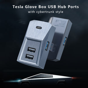 Tesla Model 3 Y center docking station extender USB Hub Cup Holder Con -  EVBASE-Premium EV&Tesla Accessories