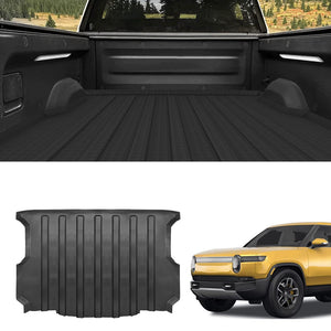 Rivian R1T/R1S Front Mat Upper Lower Layer All-Weather TPE Front Storage Mat Cargo Liner for R1T/R1S