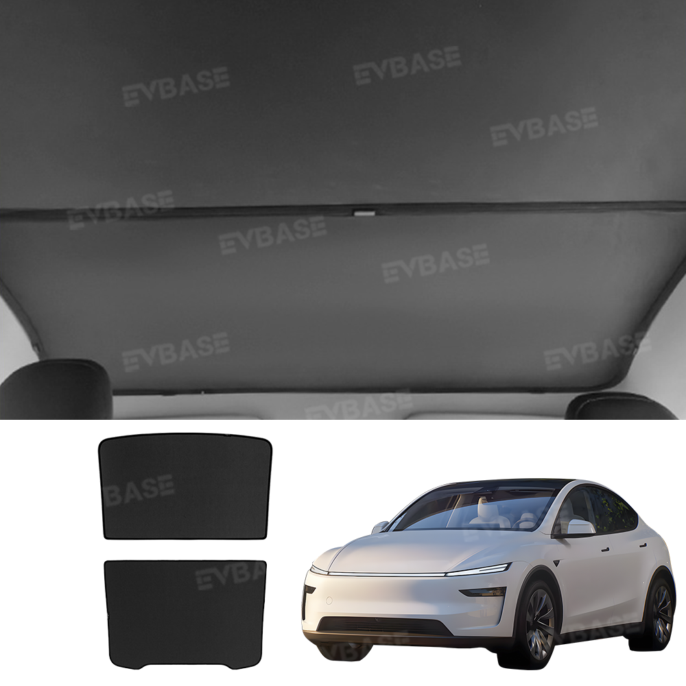 Tesla Model Y Juniper Glass Roof Sunshade Ice Crystal Sunroof Shade Foldable Sun Visor