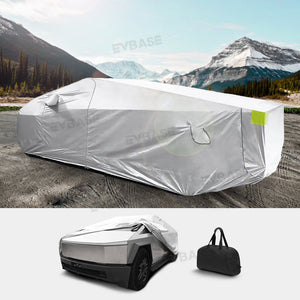 Tesla Cybertruck Full Car Covers Waterproof Sliver Coating All Weather Outdoor Protection Exterior Accessories