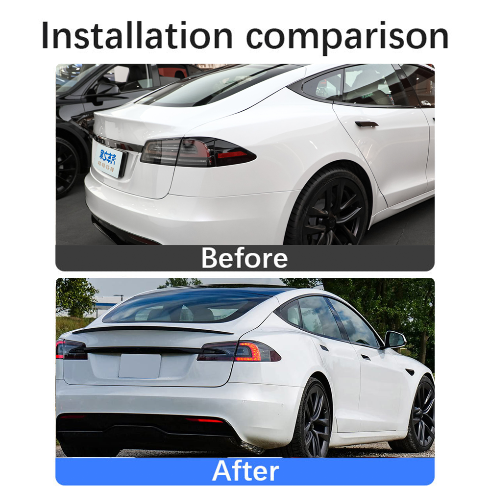 Tesla Model S Real Carbon Fiber Trunk Spoiler Wing Model S Accessories