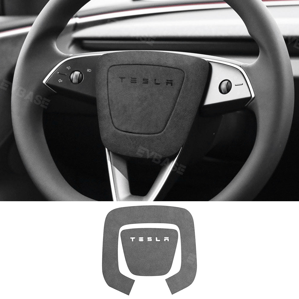 Model 3 Highland Real Alcantara Steering Wheel Cover Wrap Tesla Interior Accessories