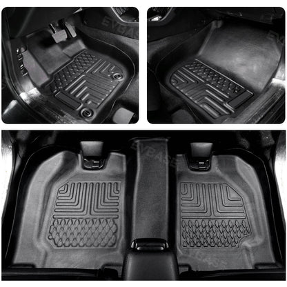 Ford F150 Lightning Floor Mats TPE All Weather Protection Interior Liners 3PCS