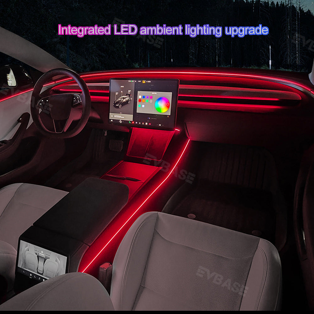 Tesla Model 3 Highland Ambient Lighting Kits Center Console Dashboard RGB LED Strip