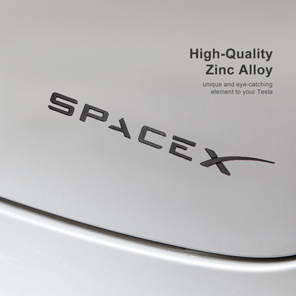 SPACEX Decals 3D Metal Tesla Emblem Sticker Tesla LOGO Cover for Model 3 Y X S Accessories