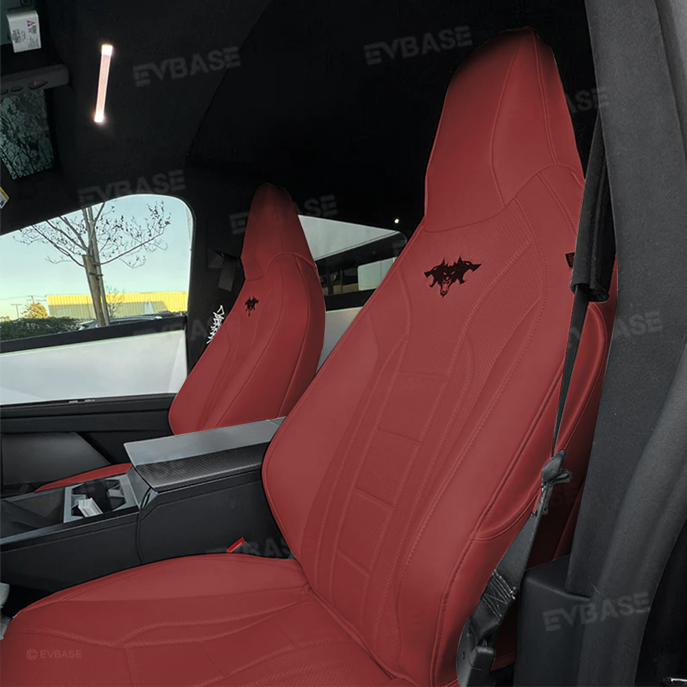 Tesla Cybertruck Seat Covers With Cyberbeast Style Full Coverage Custom Seat Protector NAPPA Leather