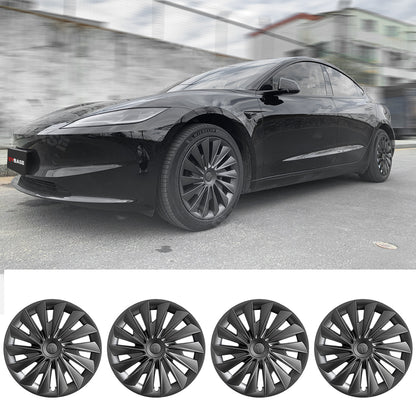 Model 3 Highland Wheels Covers Hub Caps Matte Black 18inch for Tesla Exterior Accessories EVBASE