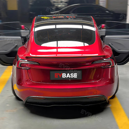 EVBASE Tesla Model Y Juniper Spoiler Wing Redline Real Carbon Fiber Trunk Lid Rear Lip Spoiler