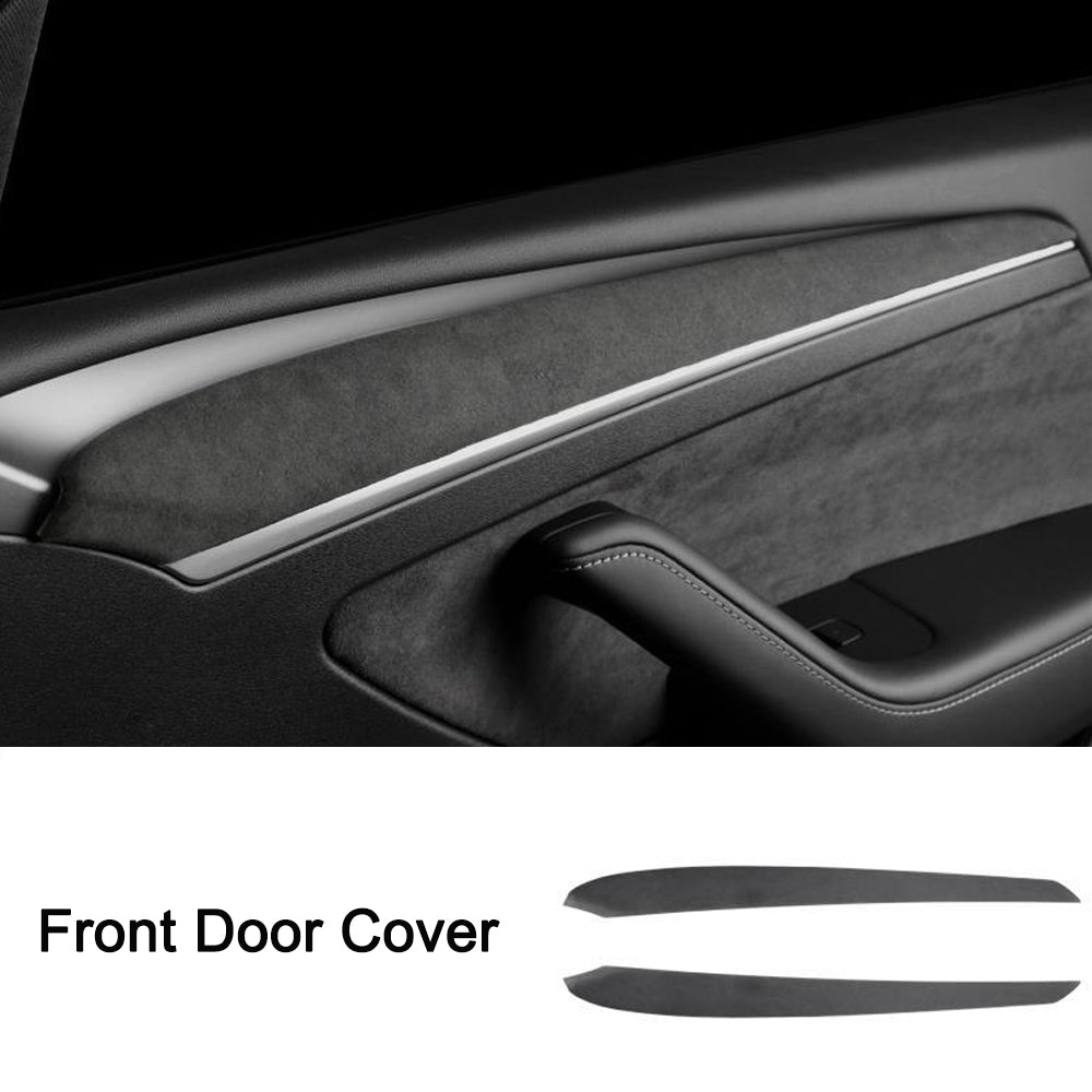 Tesla Model 3 Y Alcantara Suede Cover Set Center Console Armest Dashboard Suede Cover Wrap