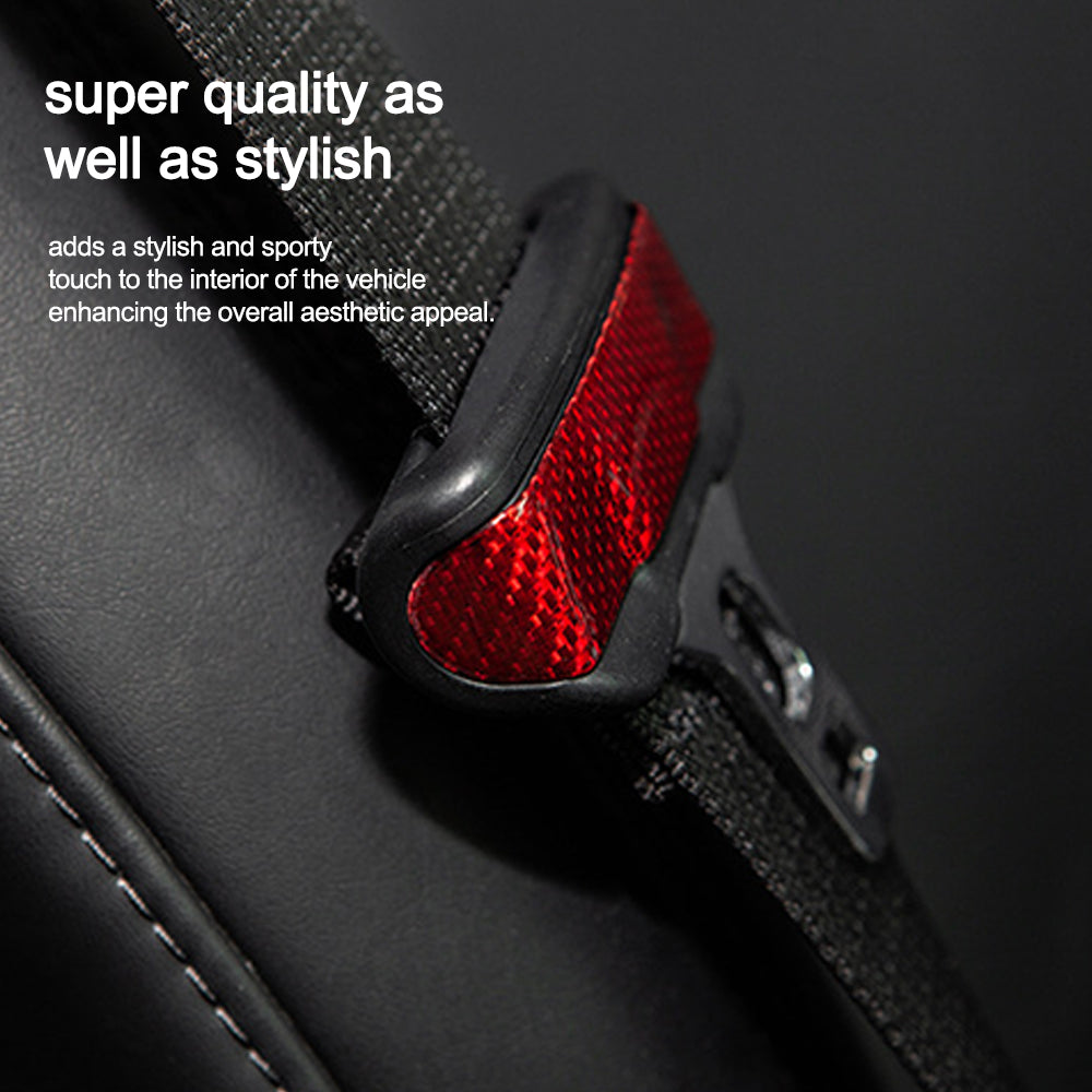 Tesla Model 3 Y Seat Belt Fascia Cover Real Carbon Fiber Tesla Interior Accessories Seatbelt 2pcs