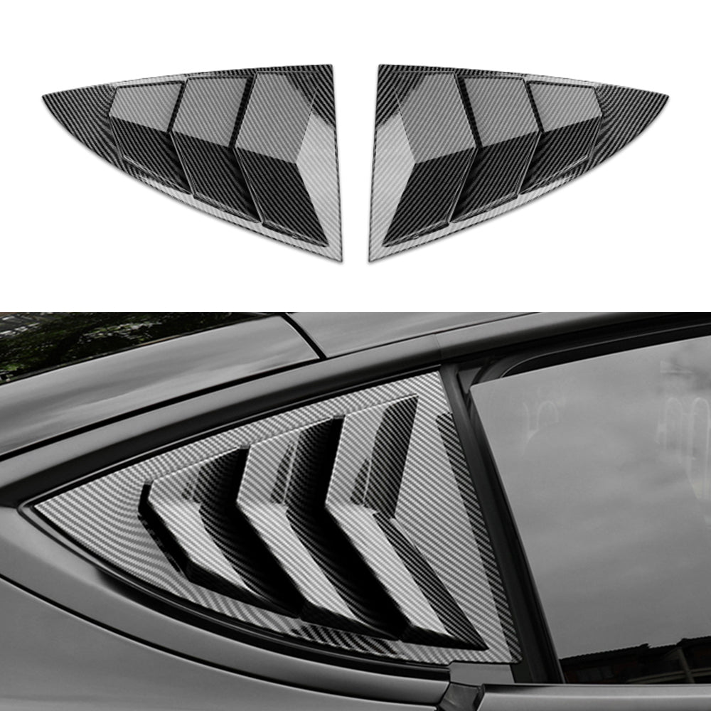 Tesla Model 3 Y Rear Side Window Louvers Air Vent Scoop Louvers Covers 2pcs