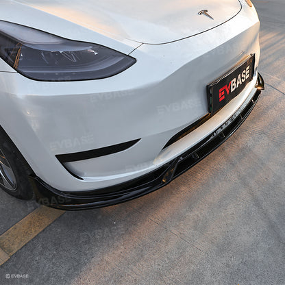 Tesla Model Y 3 Front Bumper Lip Spoiler Sporty F Style Splitter ABS Body Kit Protection Trim