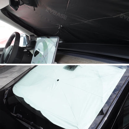 Tesla Model Y 3 Windshield Sun Shade Foldable Front Window Sunshade Umbrella