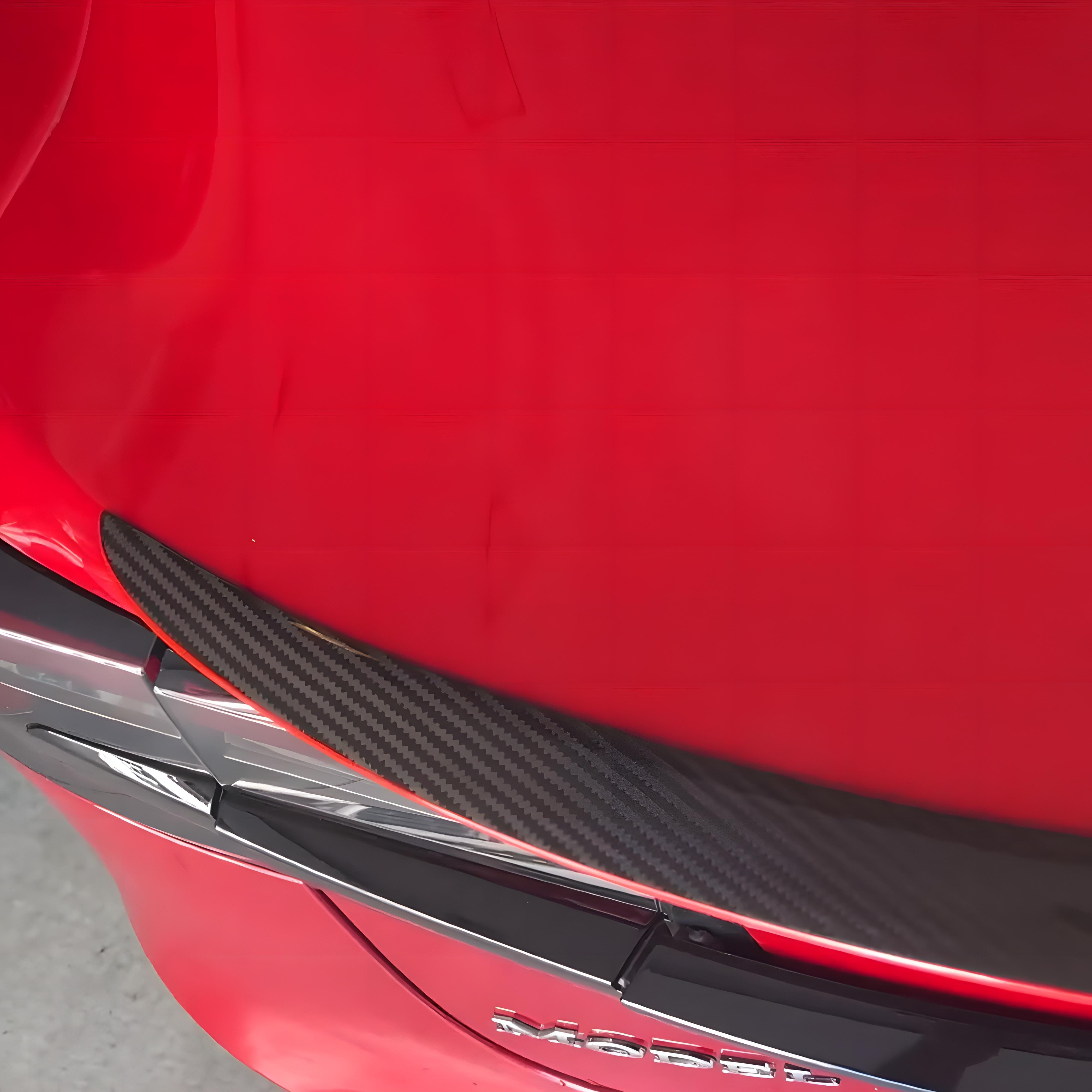 EVBASE Real Carbon Fiber Spoiler Wing Weatherproof for Tesla Model 3/Y Redline Spoiler