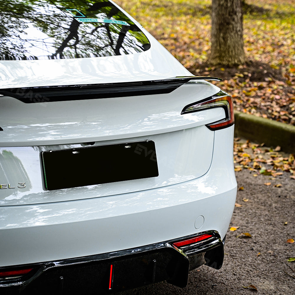 Tesla Model 3 Y Spoiler Wing ABS Rear Trunk Lid Diffuser Splitter Inspired By B-2 Spirit | EVBASE