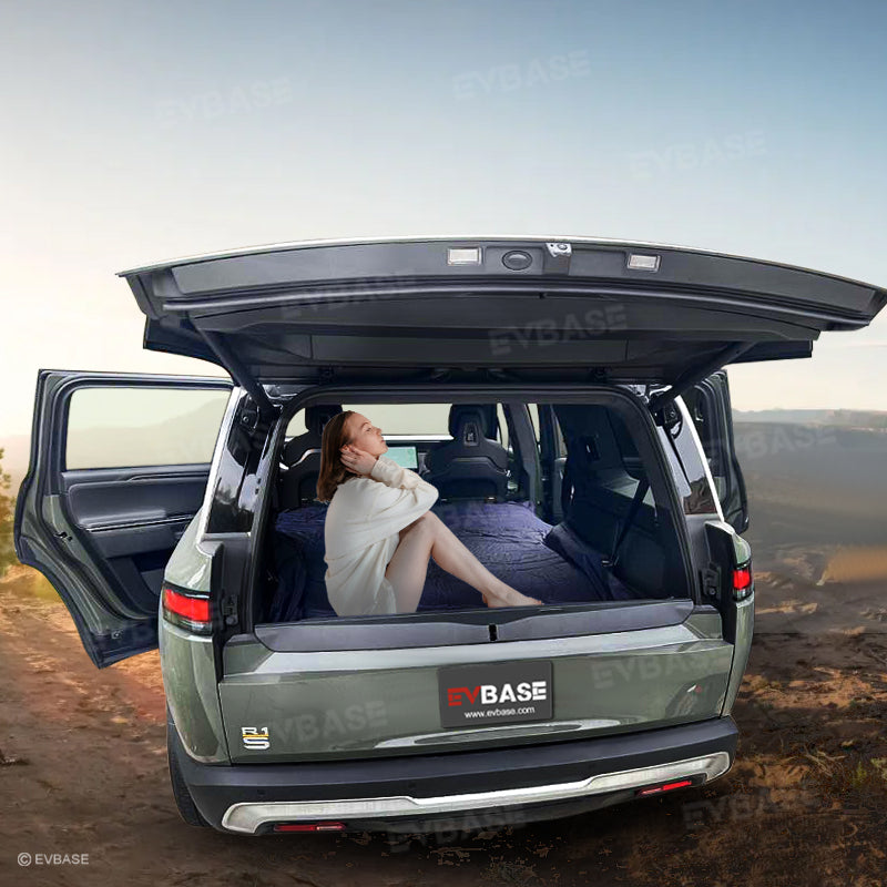 Rivian R1S Camping Mattress Inflatable Air Bed Backseat Rear Trunk Travel Accessories Gear