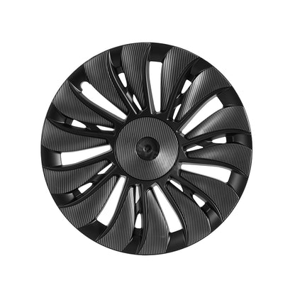 Model Y Überturbine Wheels Covers 19inch Carbon Fiber Texture for Tesla Gemini Wheels Exterior Accessories