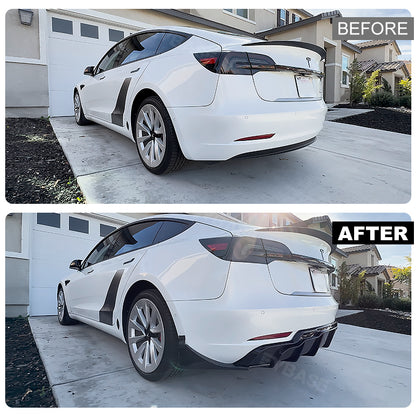 Tesla Model 3 Y Rear Bumper Lip ABS Sport Body Kit  Wing Spoiler Diffuser Replacement F Style Model 3 Highland