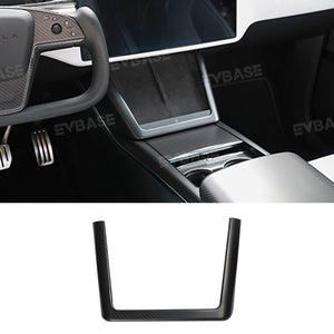 Tesla Model X S Interior Real Carbon Fiber Cover Full Upgrade Kit Plaid Style Overlay Protection Dashboard Center Console