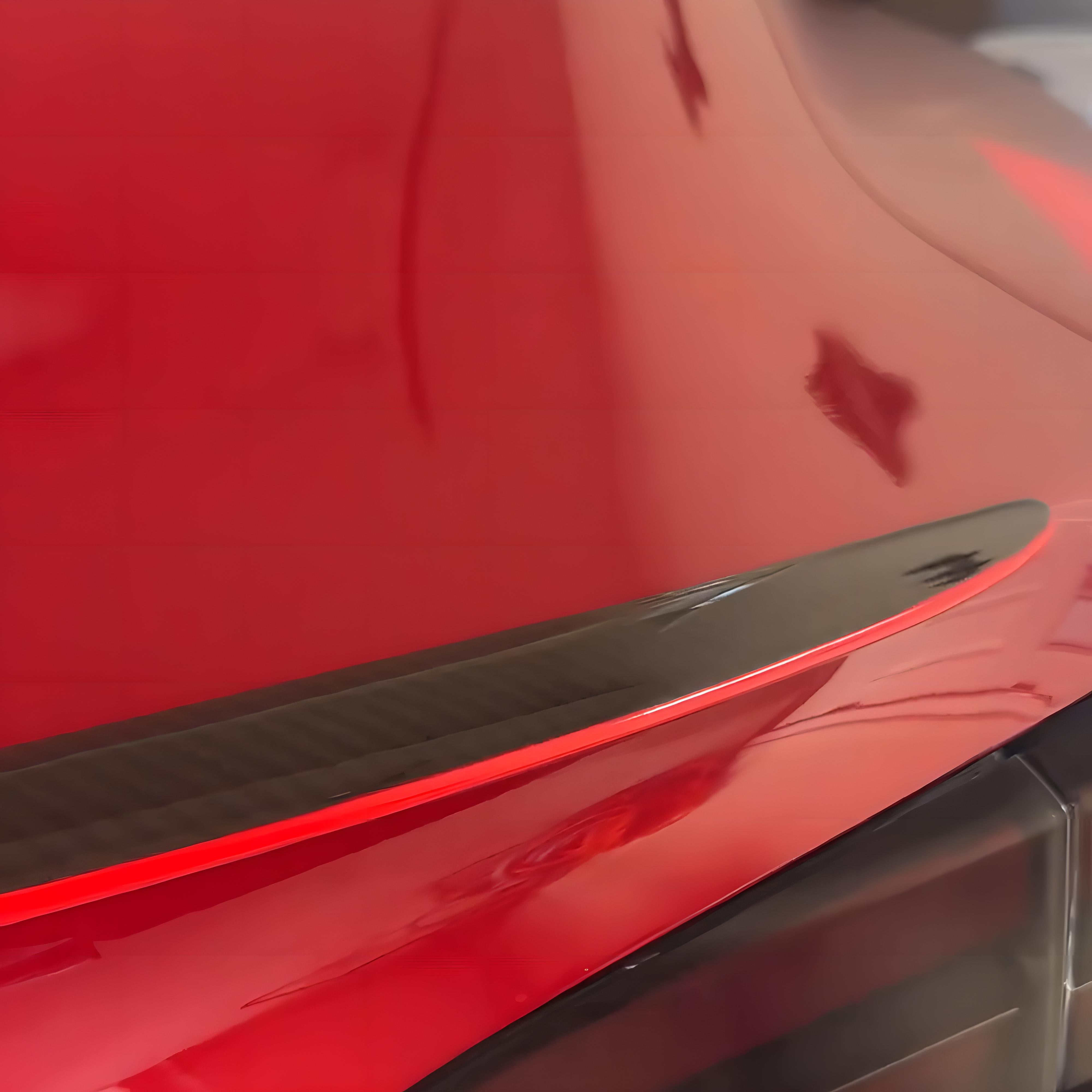 2023 Nuevo alerón rojo Tesla Modelo de fibra de carbono Y 3 Spoiler de fibra de carbono real