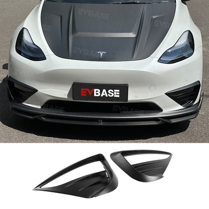 Tesla Model Y Fog Light Trim Cover ABS Front Fog Lamp Frame Protection Cover