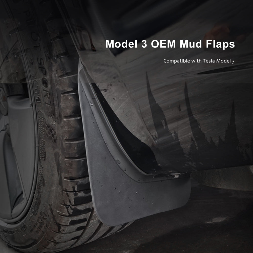 4pcs For Tesla Model 3 2024 Highland Soft TPE MudFlaps Upgrade New