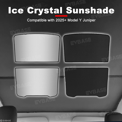 Tesla Model Y Juniper Glass Roof Sunshade Ice Crystal Sunroof Shade Foldable Sun Visor