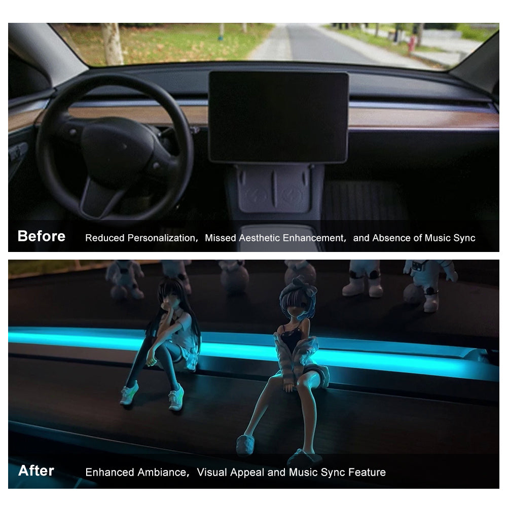 Tesla Model 3 Model Y Interior car Lights, RGB Neon Light Kits with APP and  Remote Control, Tesla Ambient Lighting Accessories (Center  Console+Dashboard) : : Car & Motorbike