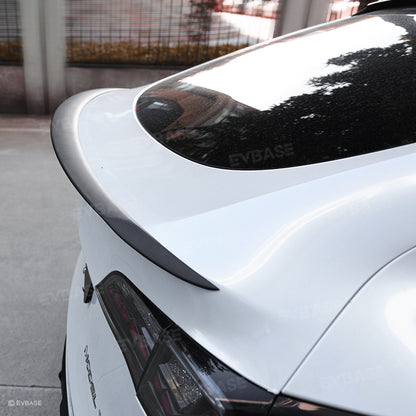 Tesla Model Y Spoiler Wing Dry Real Carbon Fiber OEM Style Inspired By Model 3 Performance Rear Splitter