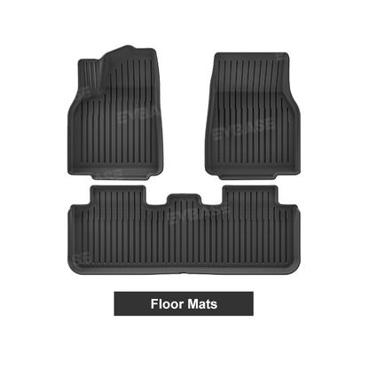 Tesla Model Y Juniper Floor Mat TPE Anti-Slip Trunk Mat Cargo Liner Back Seat Cover All Weather Protection