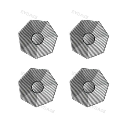 Tesla Cybertruck Wheel Center Caps ABS Wheel Rim Caps Lug Nut Covers Set (Carbon Fiber Texture)