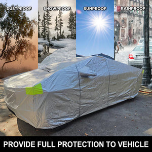 Tesla Cybertruck Full Car Covers Waterproof Sliver Coating All Weather Outdoor Protection Exterior Accessories