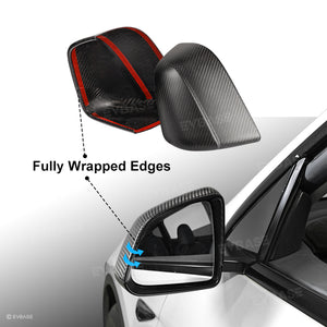 Tesla Model Y Side Mirror Covers Real Carbon Fiber Trim Overlays Protective Cover Rearview Caps Inspired By Model Y Juniper