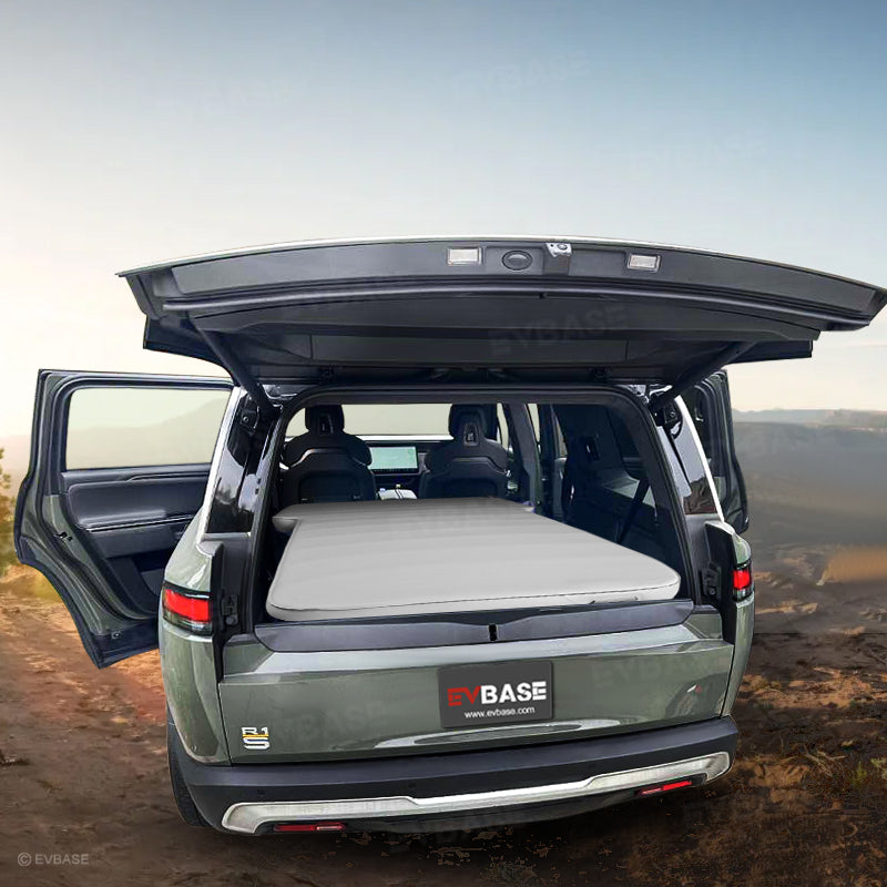 Rivian R1S Camping Mattress Inflatable Air Bed Backseat Rear Trunk Travel Accessories Gear