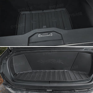 Tesla Cybertruck Frunk Truck Bed Mat Cargo Liner All Weather Rugged Liner Cargo Cover Mat