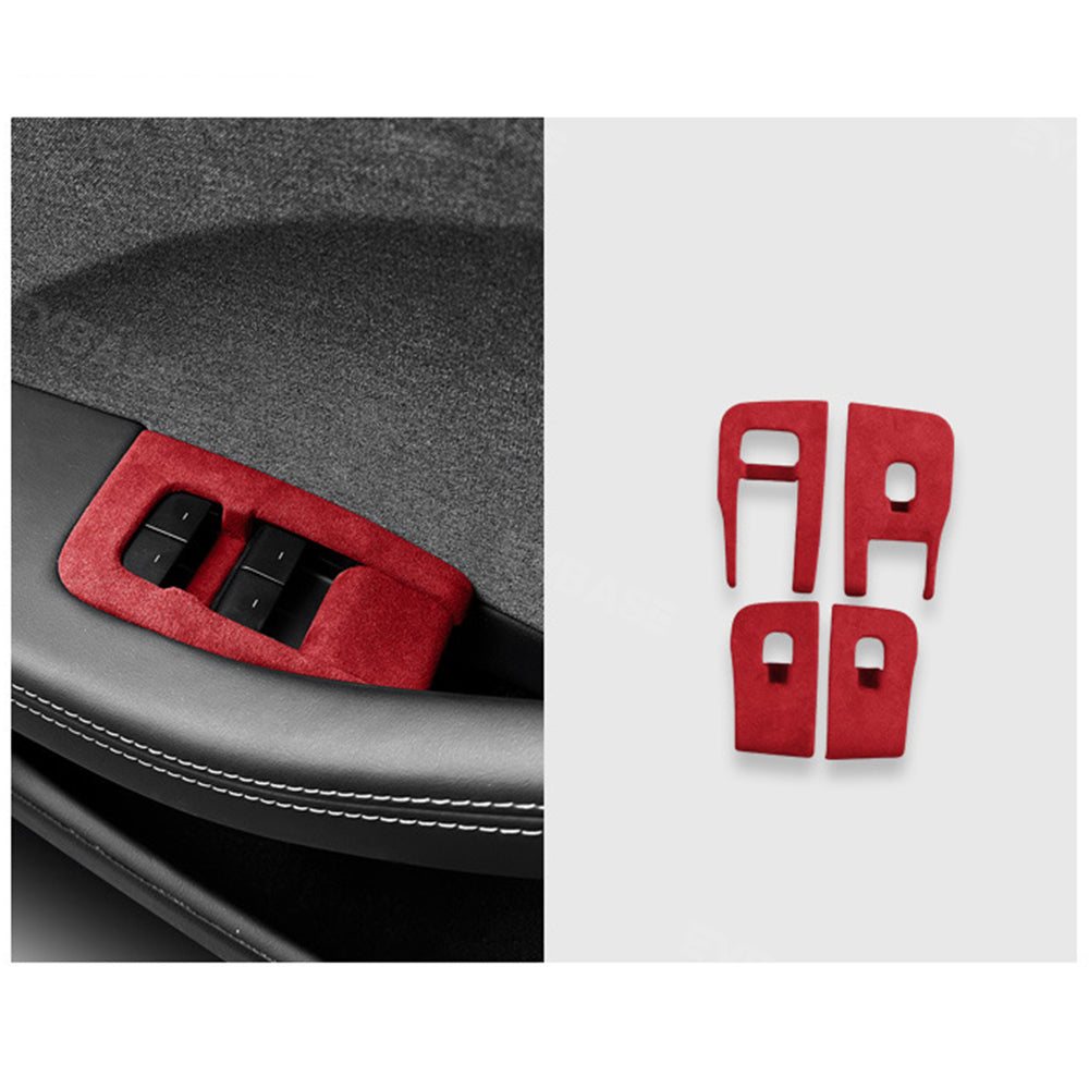 Tesla Model 3 Highland Alcantara Window Lift Switch Button Cover Left Hand Drive Panel Trim Sticker