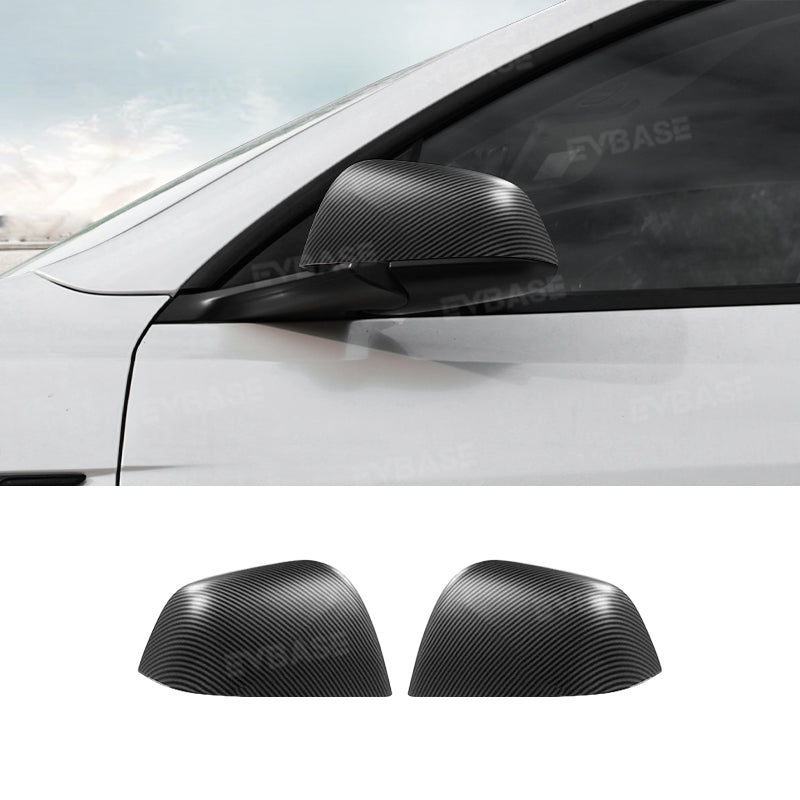 Tesla Model Y Side Mirror Covers Real Carbon Fiber Trim Overlays Protective Cover Rearview Caps Inspired By Model Y Juniper