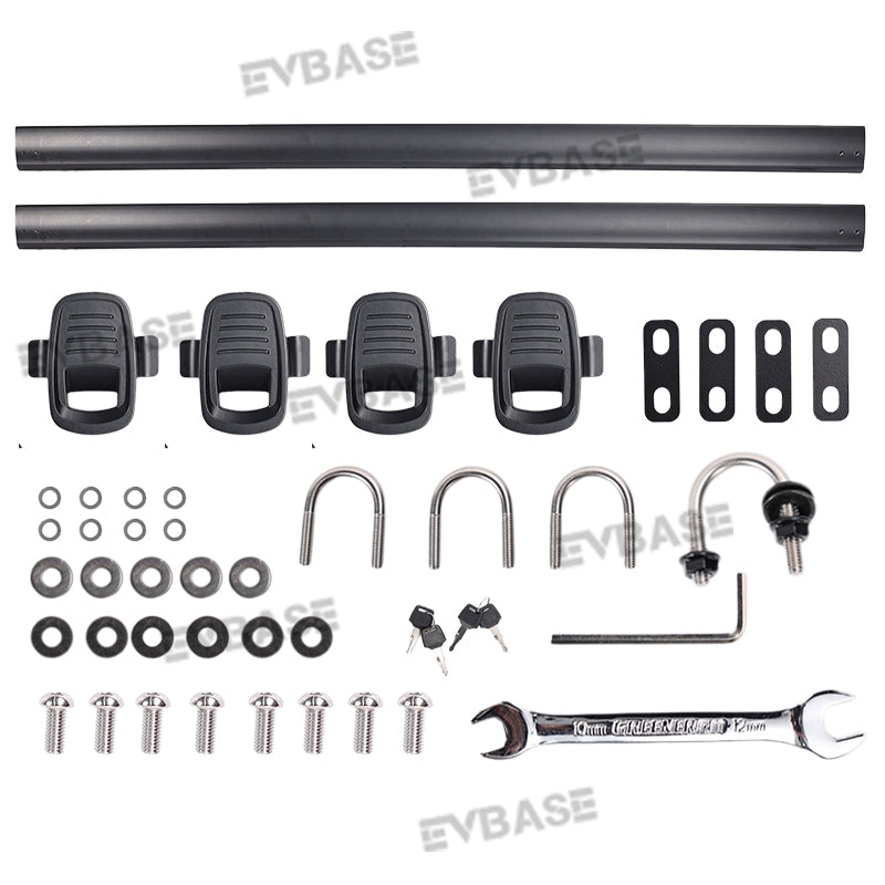 Upgrade Rivian R1T/R1S Cargo Crossbars Lockable Roof Rack Rooftop Cargo Carrier 2PCS EVBASE