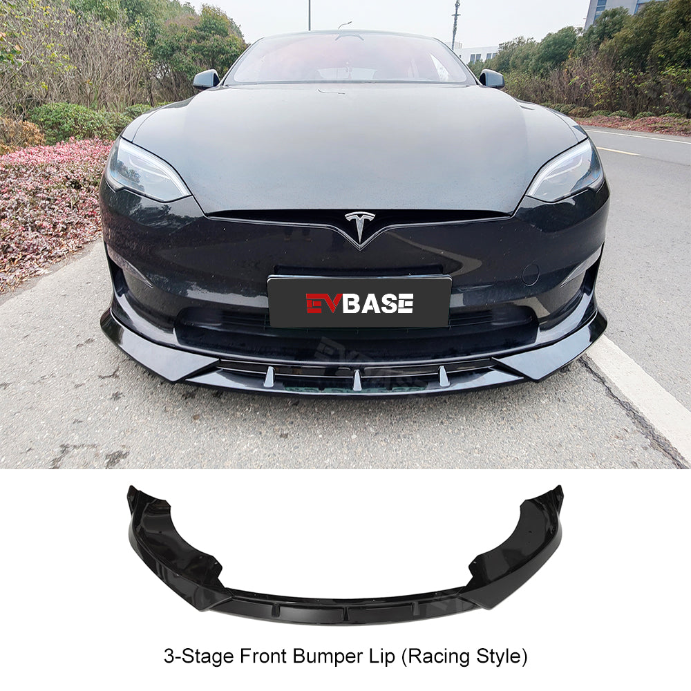 Tesla Model S Front Bumper Lip ABS Splitter Performance Spoiler Racing Style