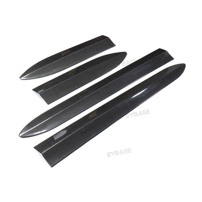 Tesla Model 3 Y Door Skirt Trim Kit Real Carbon Fiber Side Door Guards Scratch Protector Strips