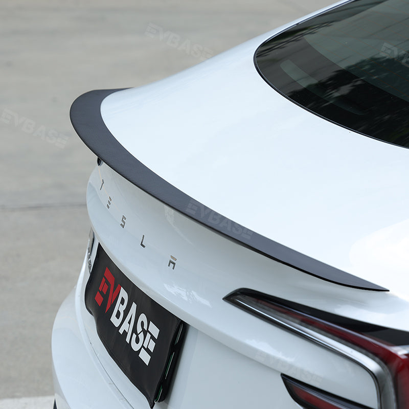 Tesla Model Y Juniper Real Carbon Fiber Spoiler Wing OEM Style Rear Trunk Splitter